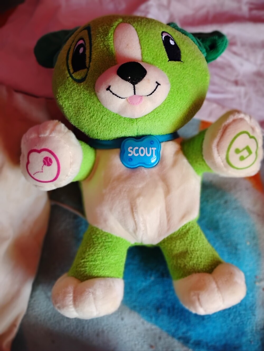 Scout Green and White Interactive Puppy Plush